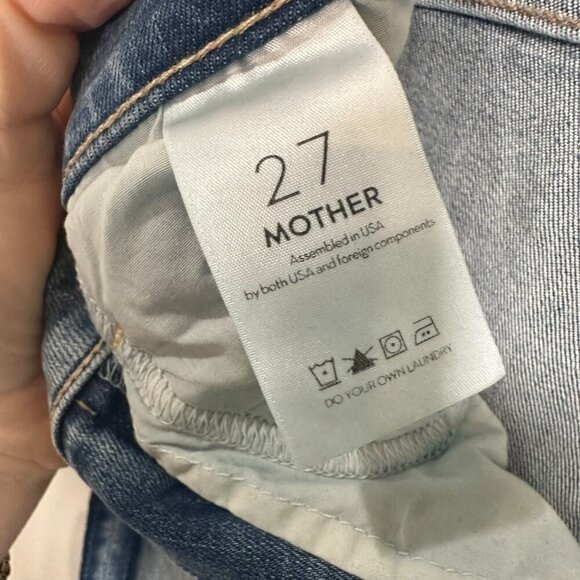 Mother Stunner Zip Ankle Step Fray in Light Kitty Racer Size 27 Raw Hem - Picture 10 of 11